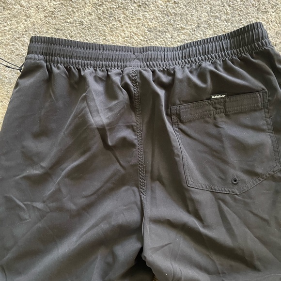 Quiksilver Black Shorts with Blue and Yellow Accents - Picture 2 of 2